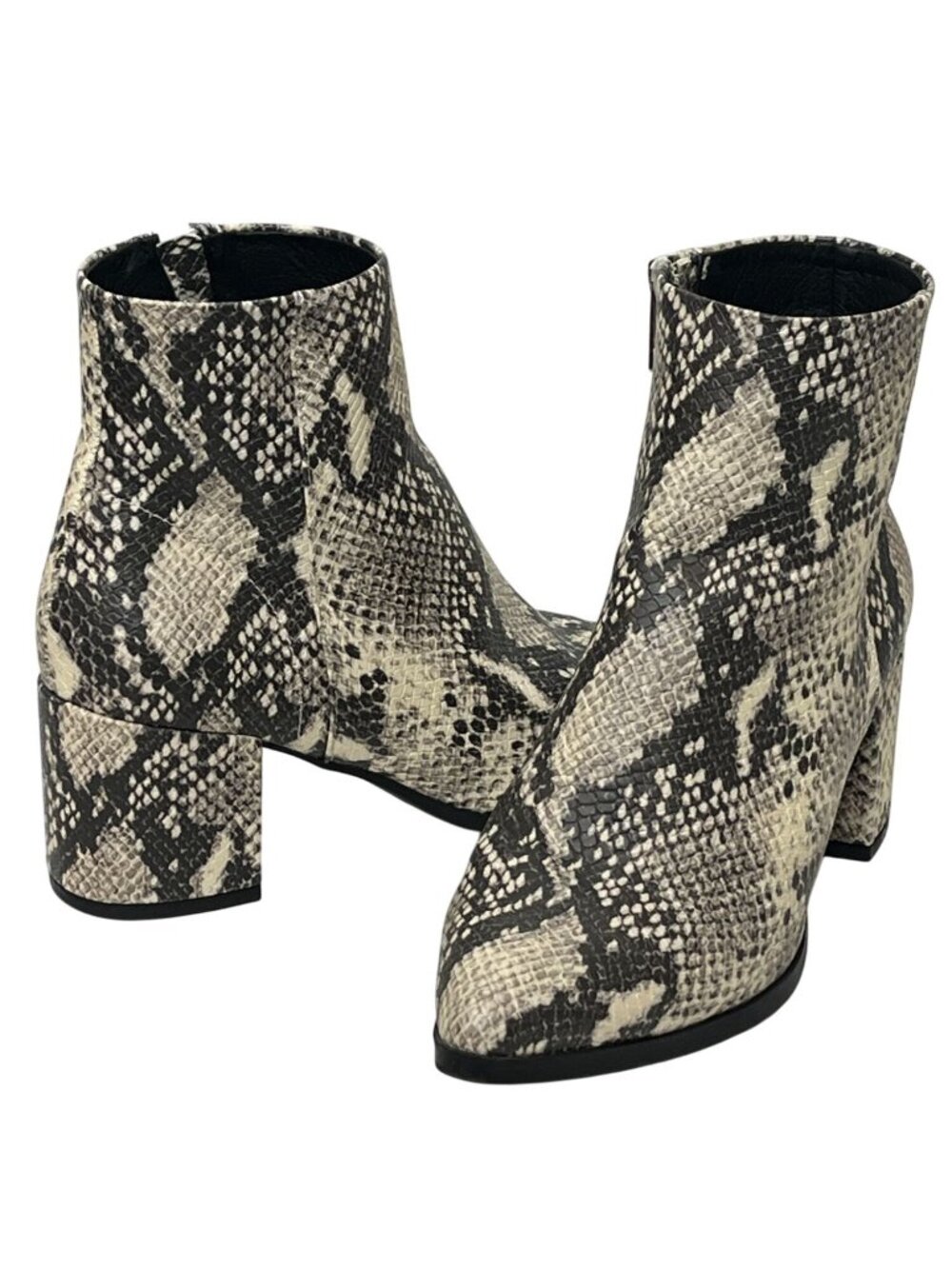 Madden Girl Womens 6 Snakeskin Ankle Boots Block Heel Western Y2K